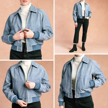 Major League Jacket | Blue Textured
