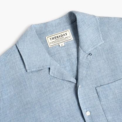 Linen Camp Shirt | Light Blue
