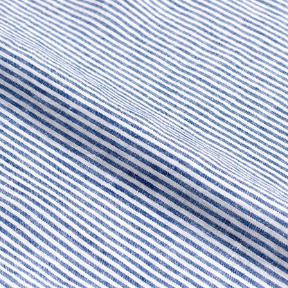Linen Camp Shirt | White & Indigo