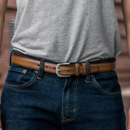 Men's Refined Leather Belt | Toffee