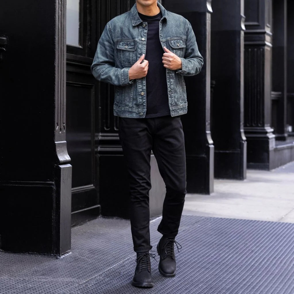 Denim Trucker Jacket | Faded Indigo