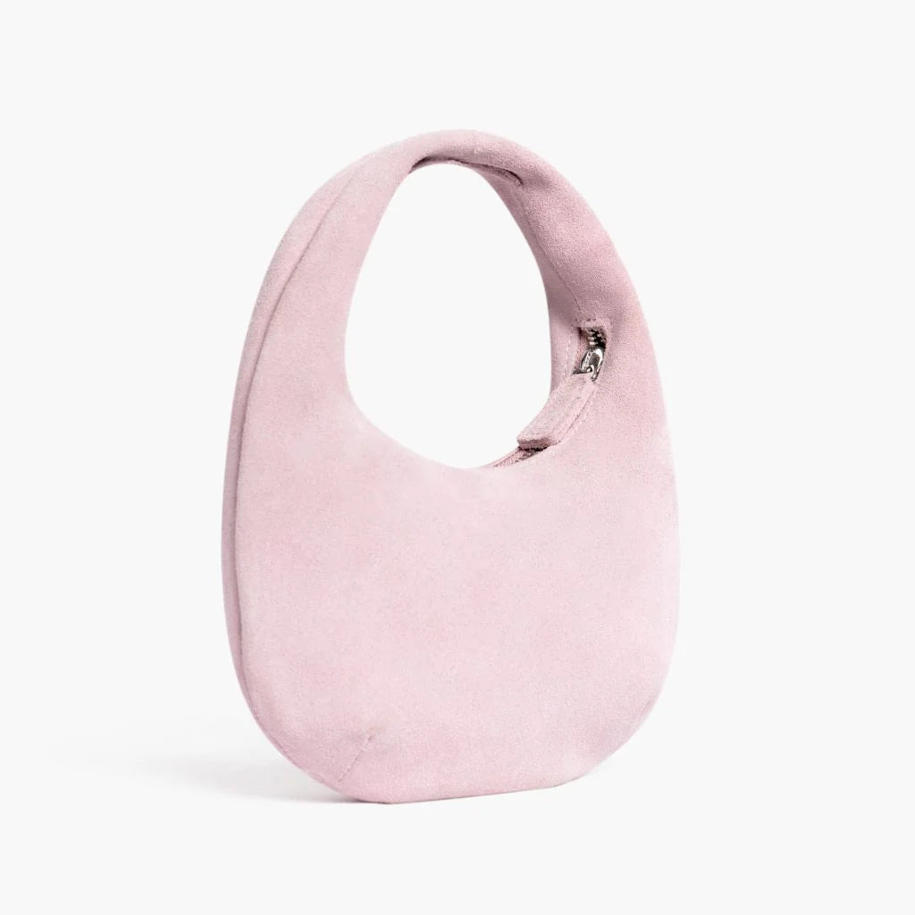 Mini Crescent | Pink Suede
