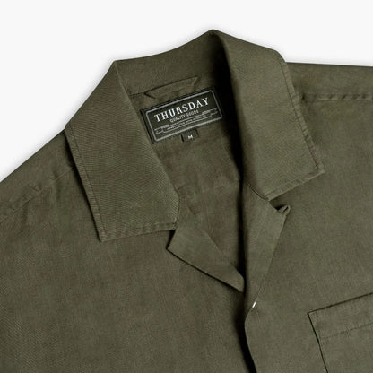 Linen Camp Shirt | Olive