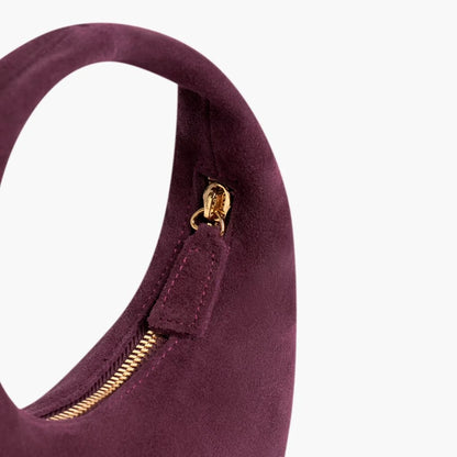 Mini Crescent | Burgundy Suede