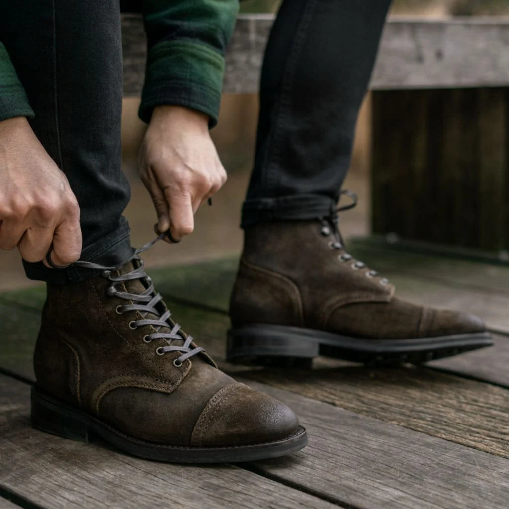 Captain | Dark Olive Suede