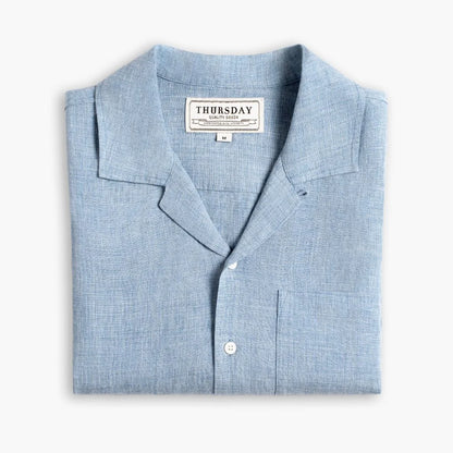 Linen Camp Shirt | Light Blue