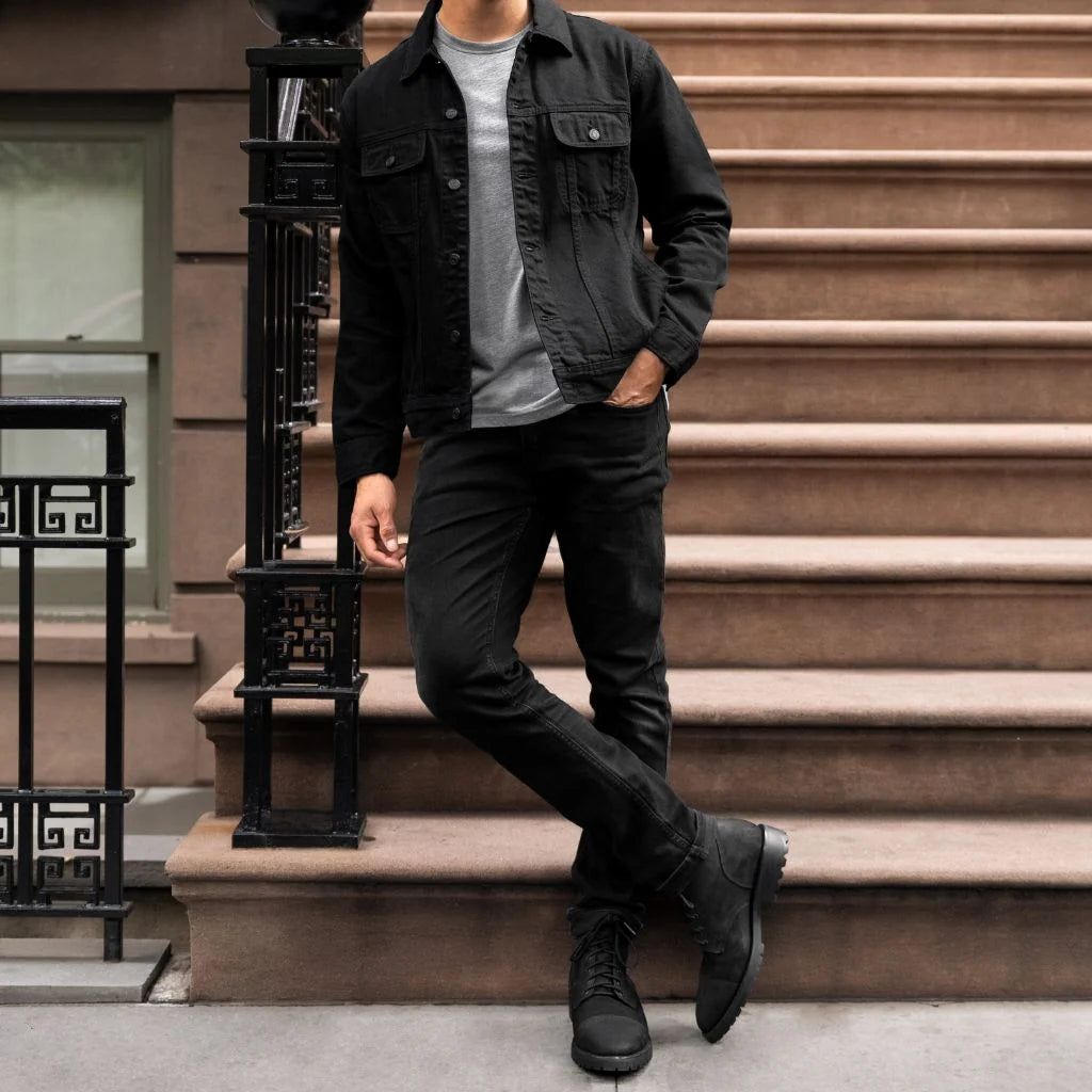 Denim Trucker Jacket | Pitch Black