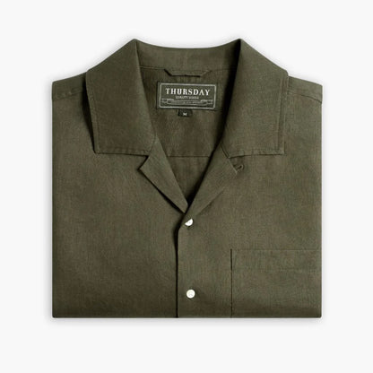 Linen Camp Shirt | Olive