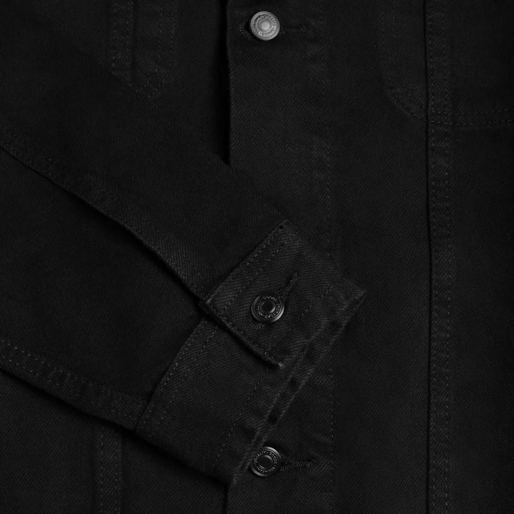 [W] Denim Trucker Jacket | Pitch Black