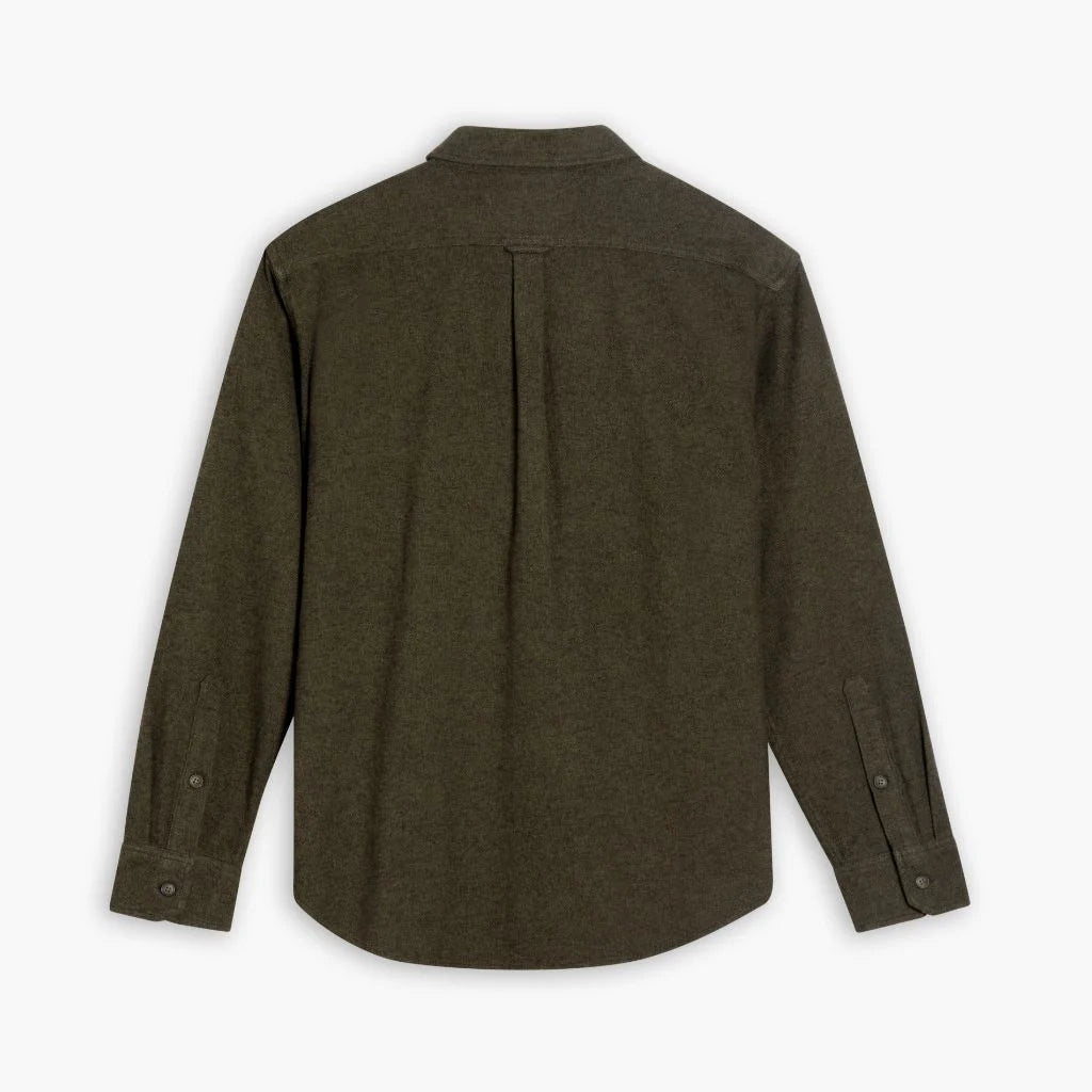 Summit Flannel Shirt | Olive Herringbone