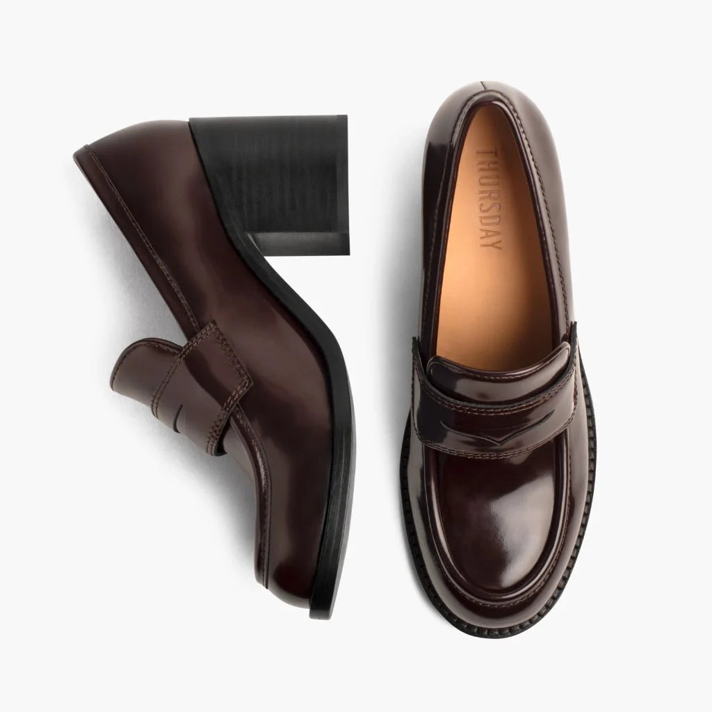 High Heel Penny | Burgundy