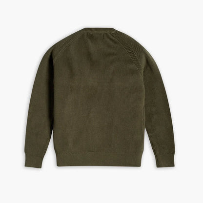 Ribbed Crewneck Sweater | Olive