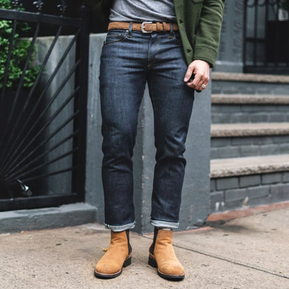 Men's Refined Leather Belt | Cognac Suede