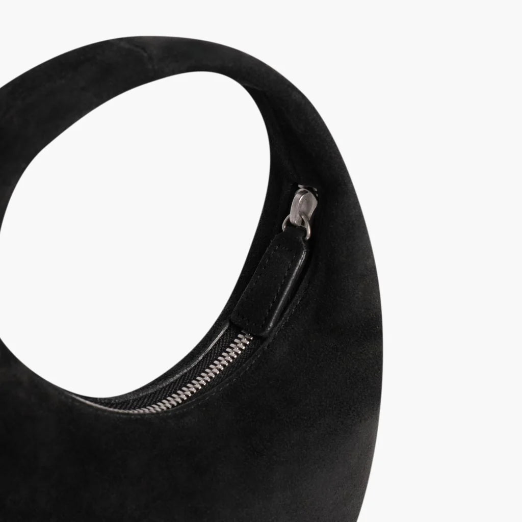 Mini Crescent | Black Suede